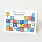 Dad's Periodic Table Card