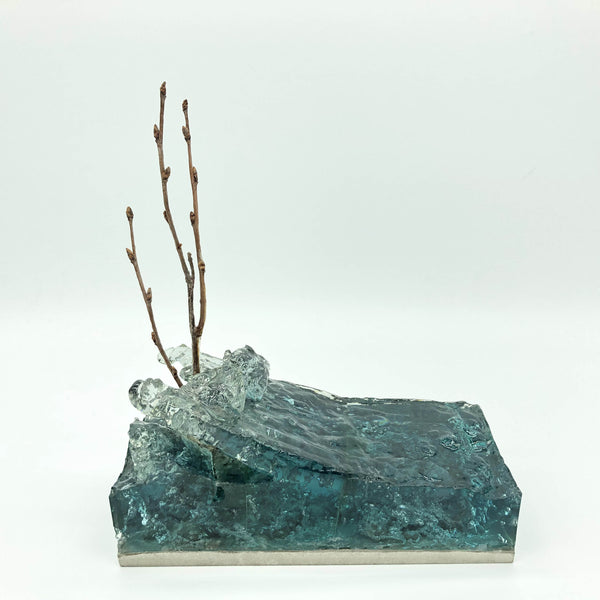 Concrete x Resin Art - "Standing Strong" With Branch (pickup at store only)