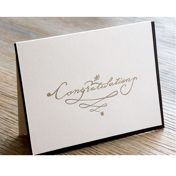 Letterpress Greeting Card - Calligraphy