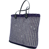 Upcycled Ring Pull Tote Bag (Silver & Prune) [升級再造]手工編織拉環手提包 (銀色及深紫色)
