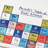 Dad's Periodic Table Card