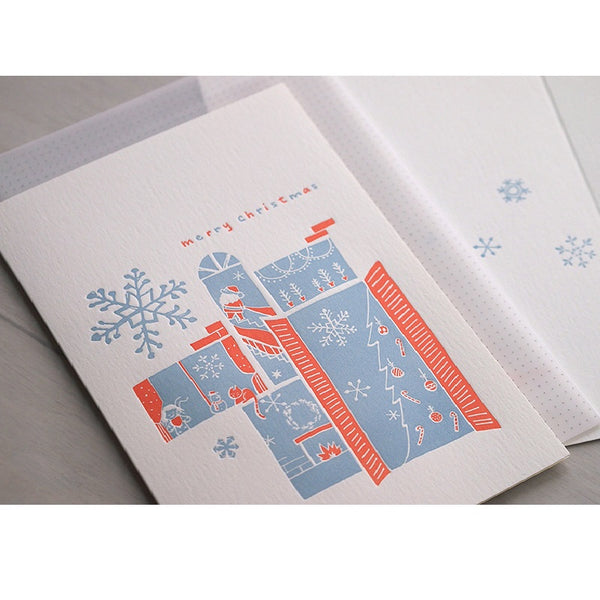 Letterpress Greeting Card - For Christmas 2