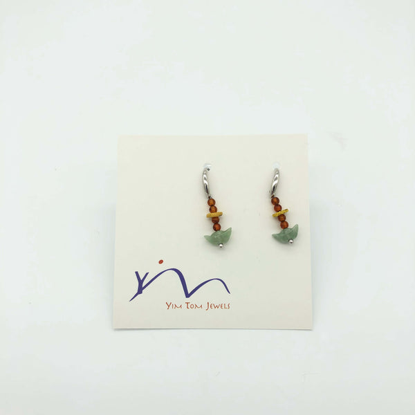 Yuanbao with Amber Earrings (pick up at store only)