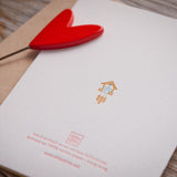 Letterpress Greeting Card - For Love 2