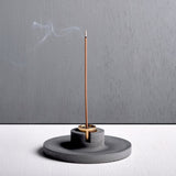 Concrete Disc-shaped Incense Holder