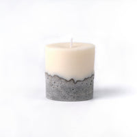Concrete Base with Cotton Wick Candle (Small)